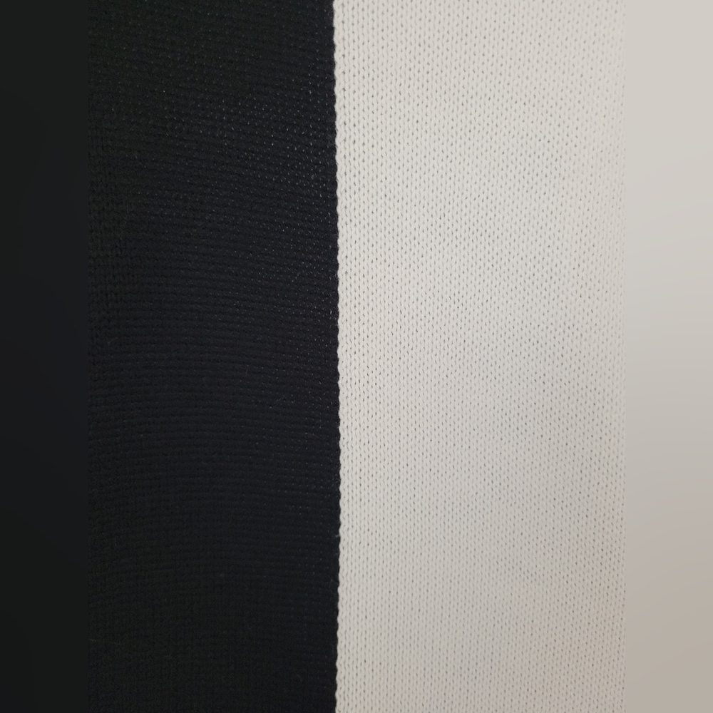 NWOT Split Monochrome Black & White Turtleneck Sweater Dress - Picture 7 of 12